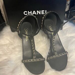 Chanel chain strap sandals